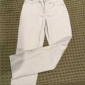 Lee Women's Cream Straight Leg Jeans